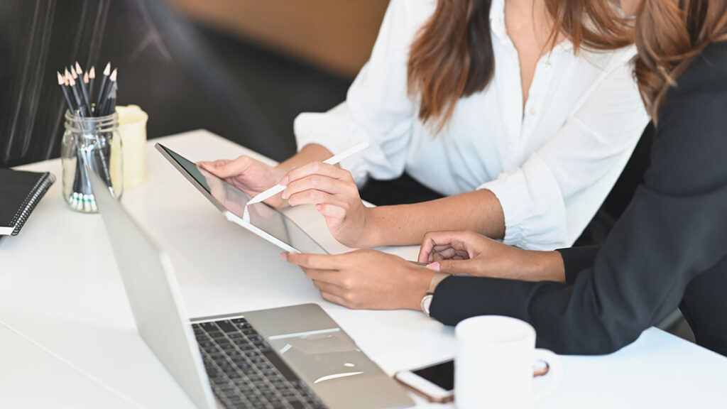 women consulting